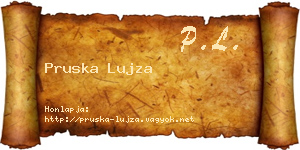 Pruska Lujza névjegykártya